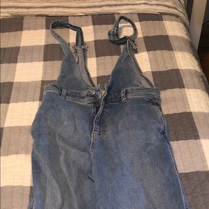 Free people bell bottom overalls